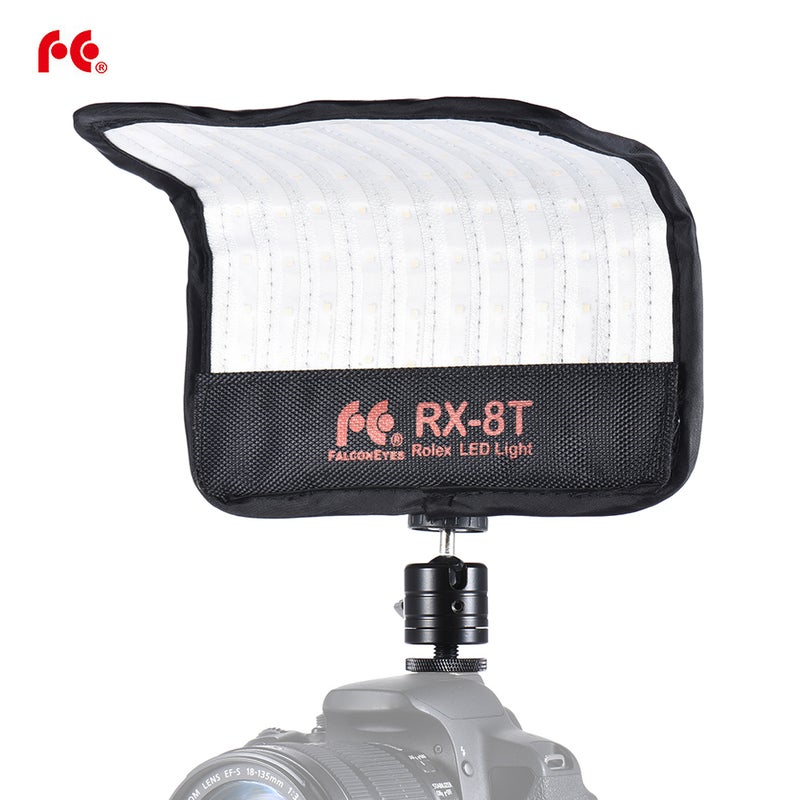 FalconEyes RX-8T 16W Mini LED Light Flexible Cloth On-Camera Lamp Multicolor
