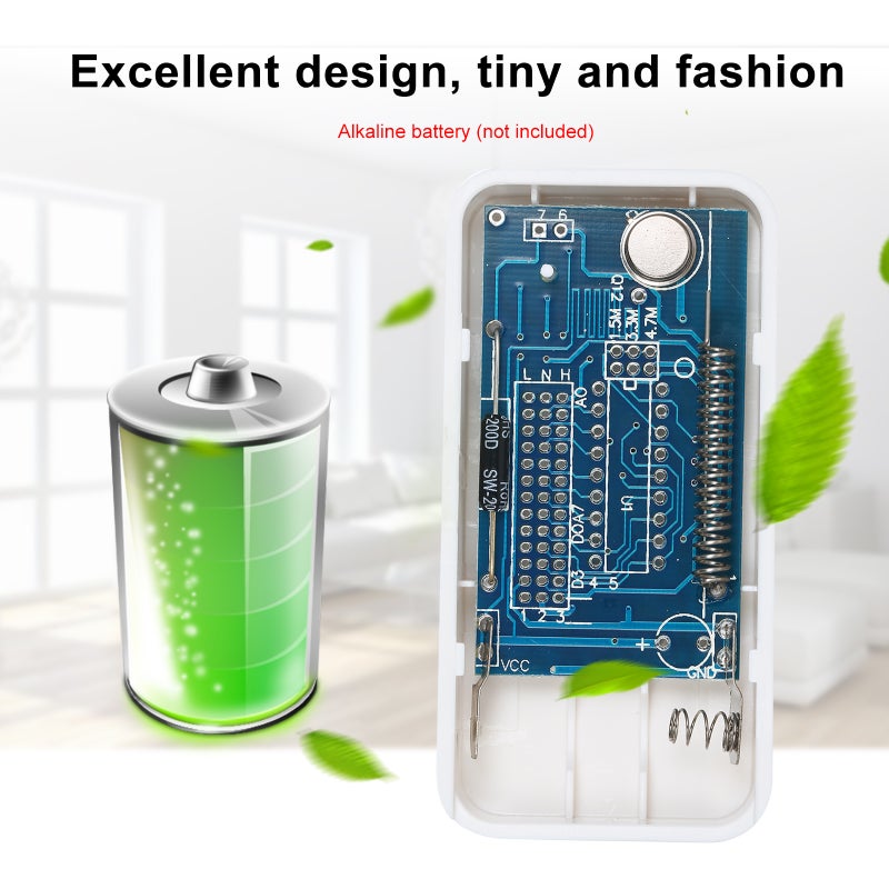 Wireless Smart Vibration Detector White 10*6*2cm  - Image 2