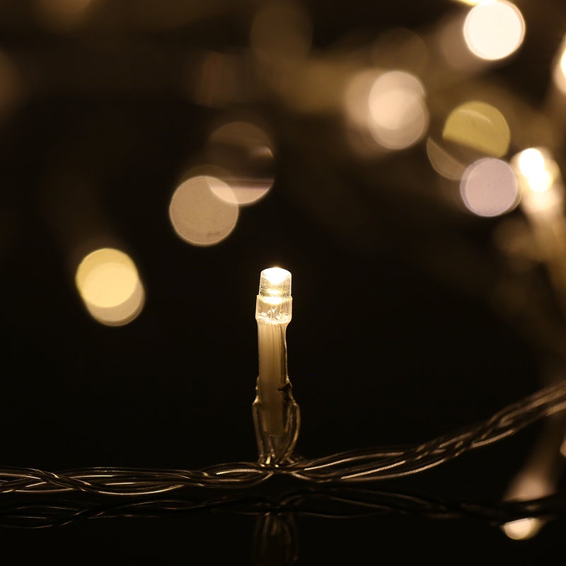 تومشاين - شريط إضاءة مكوّن من 200 مصباح LED أبيض دافئ 17*9*10سم - Image 1