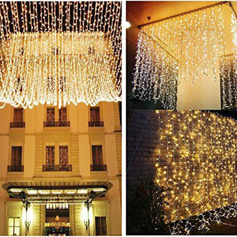 تومشاين - شريط إضاءة مكوّن من 200 مصباح LED أبيض دافئ 17*9*10سم - Image 1
