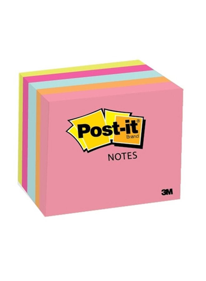 3M Pack Of 5 Neon Collection Post It Notes Set Multicolour - Image 1