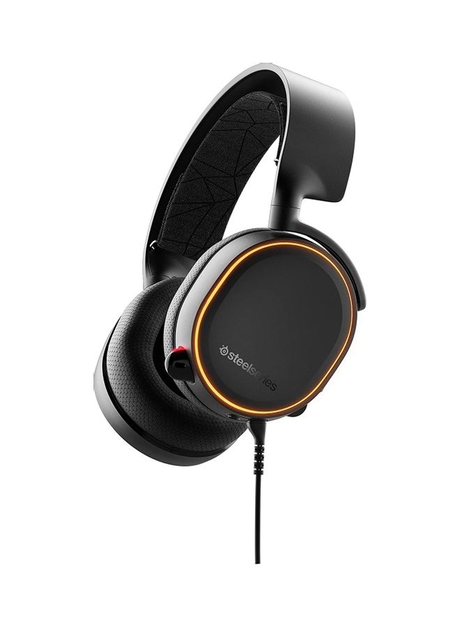 ستيل سيريز سماعة رأس للألعاب أركتس 5 بإضاءة متعددة الألوان RGB  وبصوت محيطي DTS 7.1 - Image 1