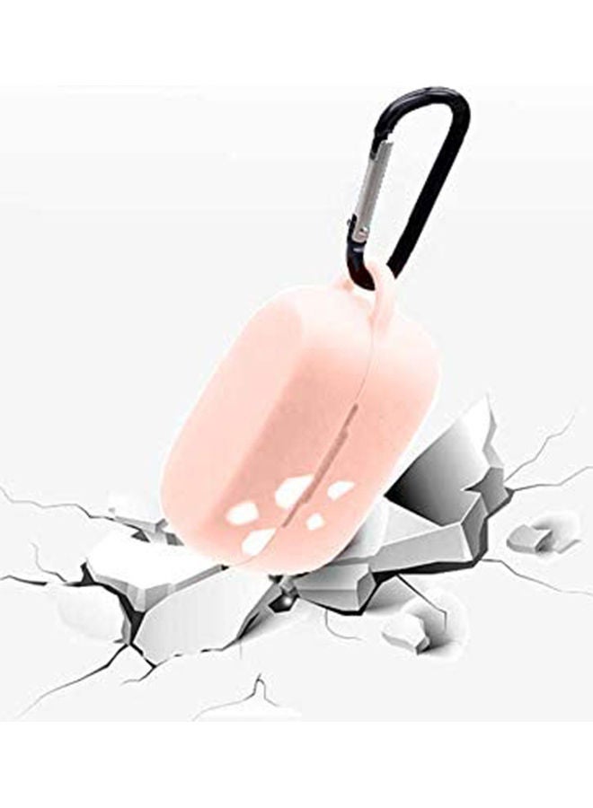 S-Color Silicone Wireless Protective Earbud Case With A Carabiner pink - Image 5
