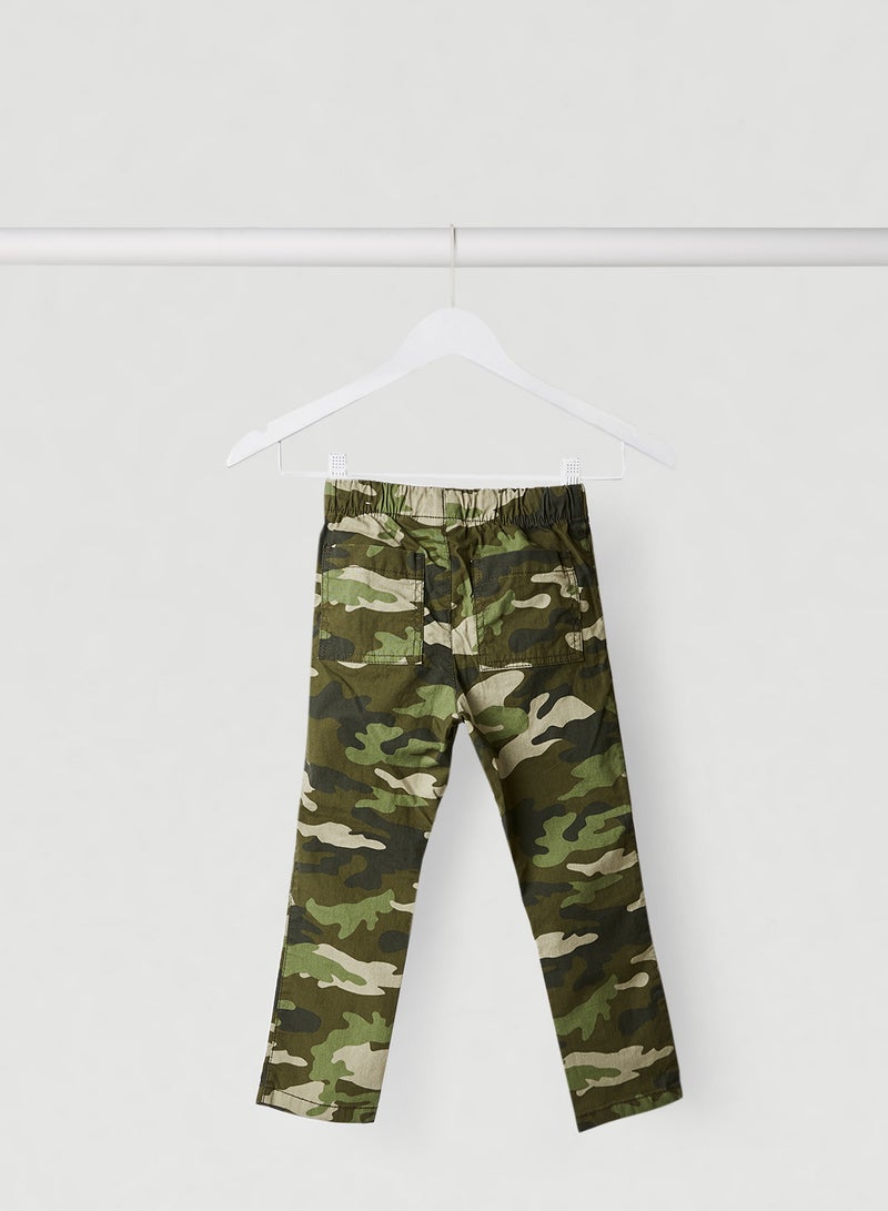 The Children's Place - Kids Camo Print Woven Pants Pacific Pine - Image 1