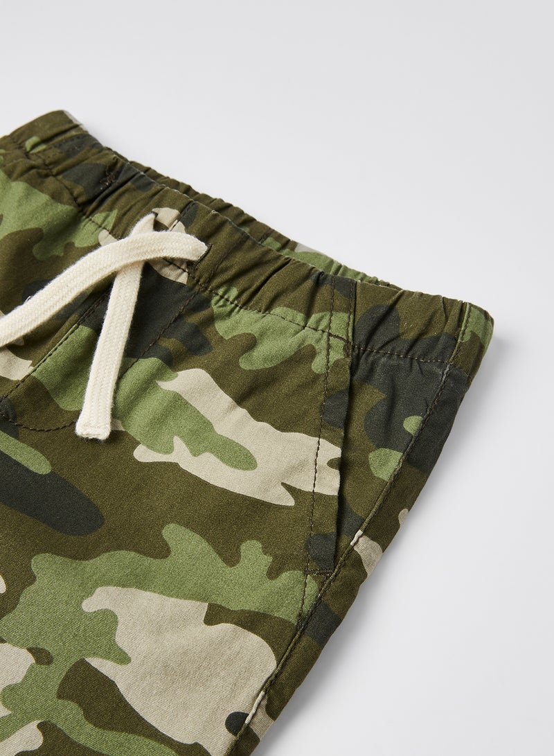 The Children's Place - Kids Camo Print Woven Pants Pacific Pine - Image 1