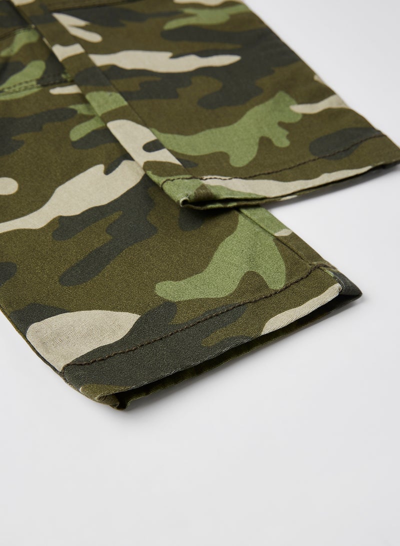 The Children's Place - Kids Camo Print Woven Pants Pacific Pine - Image 1