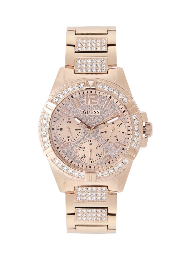 GUESS women Rose Gold Analogue Watch - Image 1