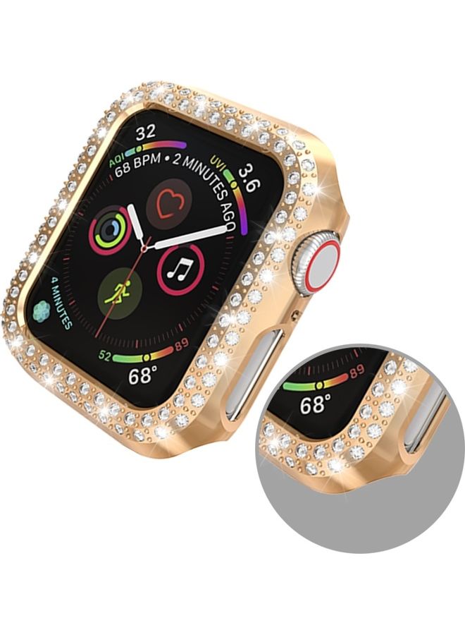 Generic - unisex For Apple Watch Series 3, 2 And 1 Double Row Diamonds PC Protective Case - Image 1