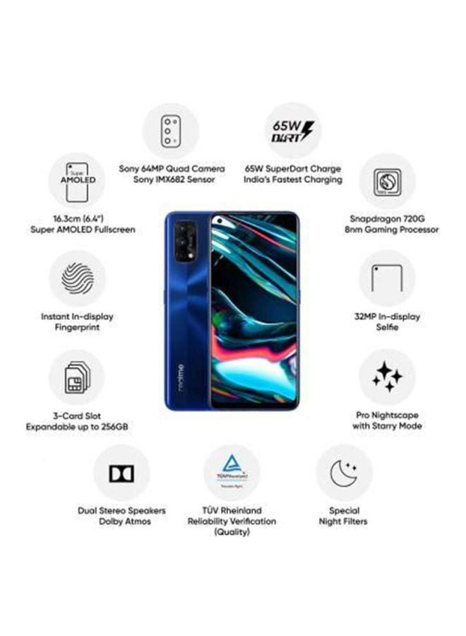 realme - 7 Pro Dual Sim Mirror Blue 8GB RAM 128GB 4G LTE - Image 1