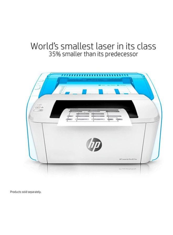 HP - LaserJet Pro M15w Laser Printer With Mobile Print And Scan Function,W2G51A White - Image 1