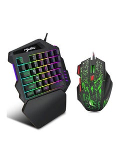 HXSJ V100 One-Handed Gaming Keyboard And Mouse Set Black  - Image 2