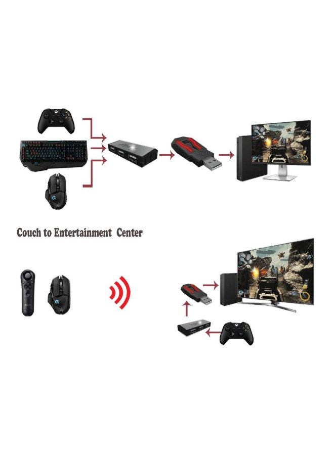 XIM APEX - Mouse And Keyboard Adapter For Consoles Black/Red - Image 1