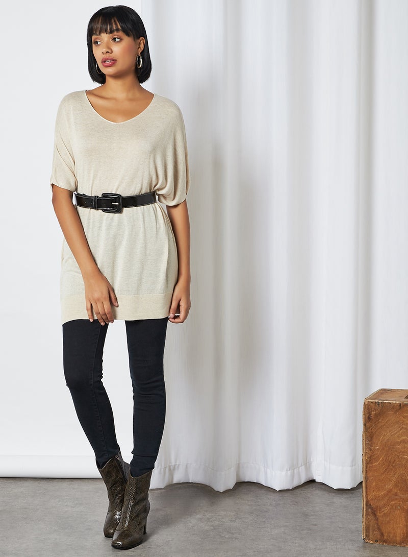VERO MODA Slouch Knitted Top Beige  - Image 3
