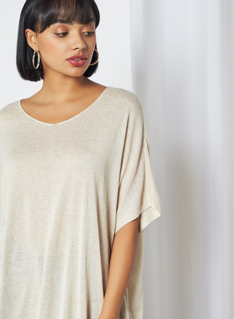 VERO MODA Slouch Knitted Top Beige  - Image 4