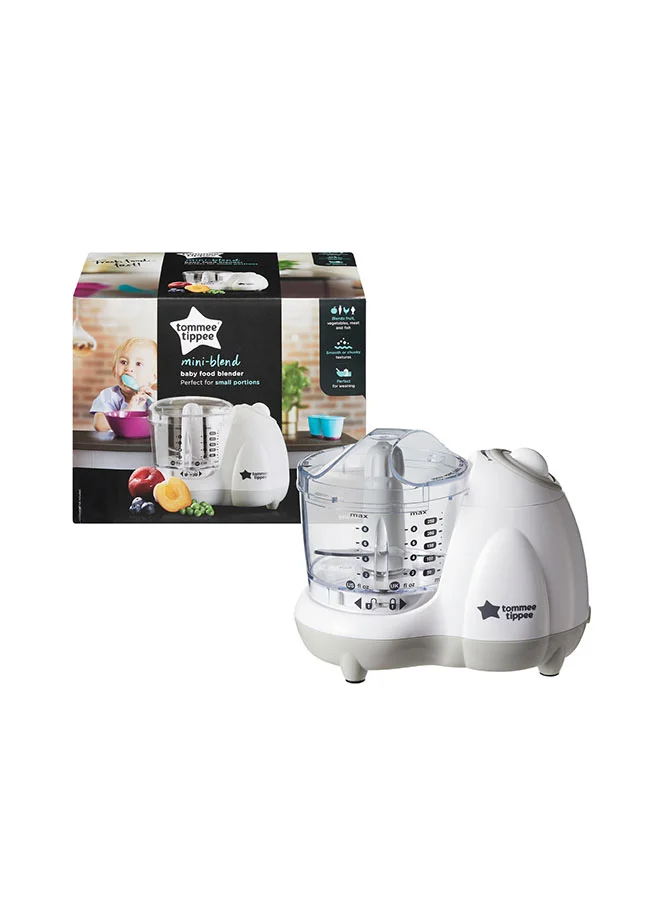 tommee tippee Electric Mini-Blend Baby Food Blender - White And Grey