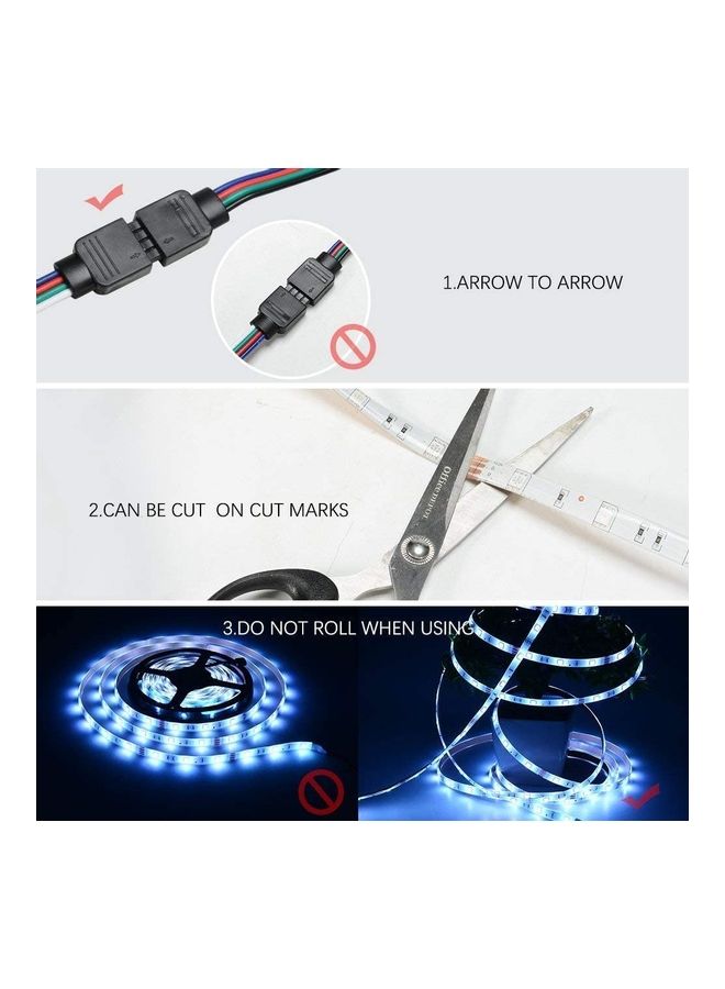 ماركة غير محددة شريط إضاءة LED يعمل بالوايفاي عن طريق جهاز تحكم عن بعد 5050 أسود  - Image 2