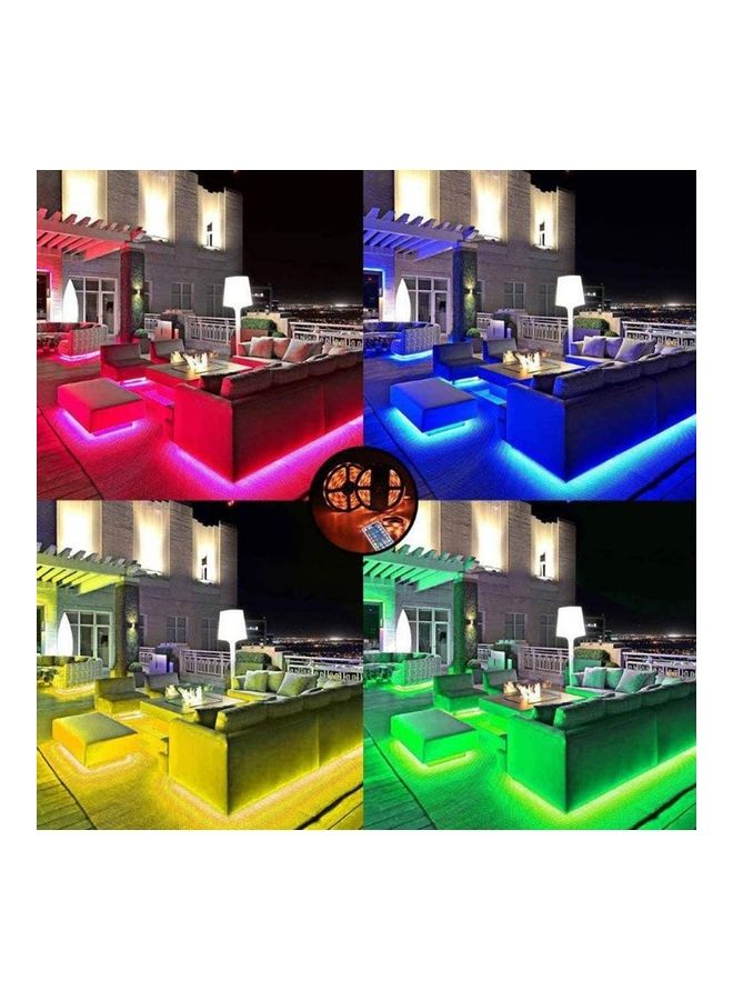 ماركة غير محددة طقم شريط إضاءة LED ناعم 5050 بإضاءة متعددة الألوان RGB يعمل بالواي فاي مع جهاز تحكم عن بعد لاسلكي طراز 5050 بني  - Image 5