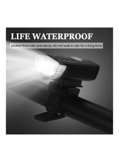 Generic Waterproof Bicycle Light USB Rechargeable Black  - Image 2