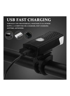 Generic Waterproof Bicycle Light USB Rechargeable Black  - Image 4