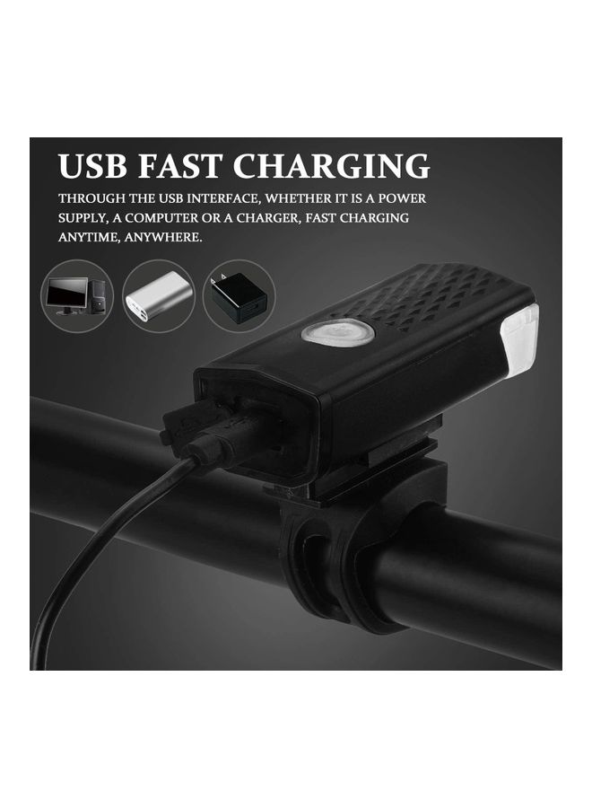 ماركة غير محددة مصباح دراجة مضاد للماء بمنفذ USB قابل للشحن أسود  - Image 4