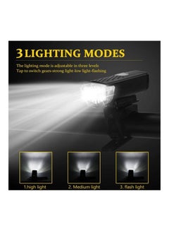 Generic Waterproof Bicycle Light USB Rechargeable Black  - Image 5