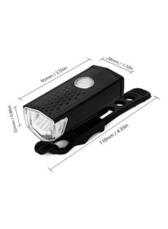 Generic Waterproof Bicycle Light USB Rechargeable Black  - Image 3