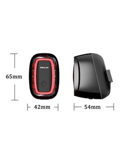 Generic Waterproof Bicycle Intelligent Brake Tail Lamp Black  - Image 2