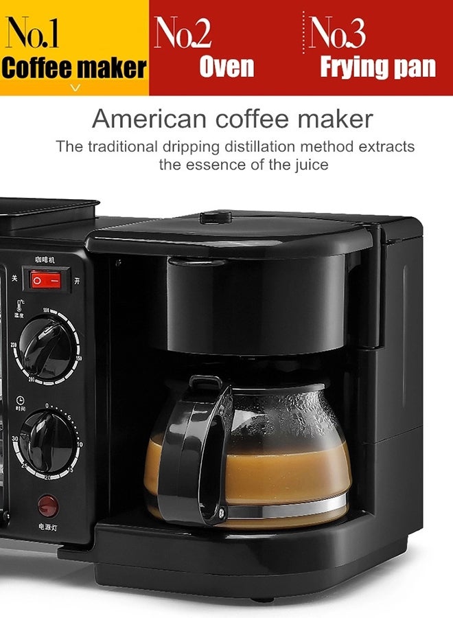 3-In-1 Breakfast Maker Black 45x19x18cm - Image 4