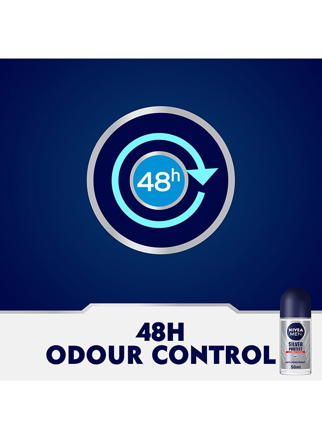 Nivea Silver Protect Roll On Deodorant For Men 50ml  - Image 3