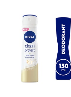 Nivea Clean Protect With Pure Alum Antiperspirant For Women Spray Multicolour 150ml  - Image 2