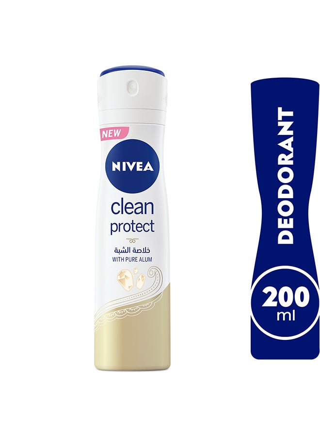 Nivea Clean Protect With Pure Alum Antiperspirant For Women Spray 200ml - Image 2