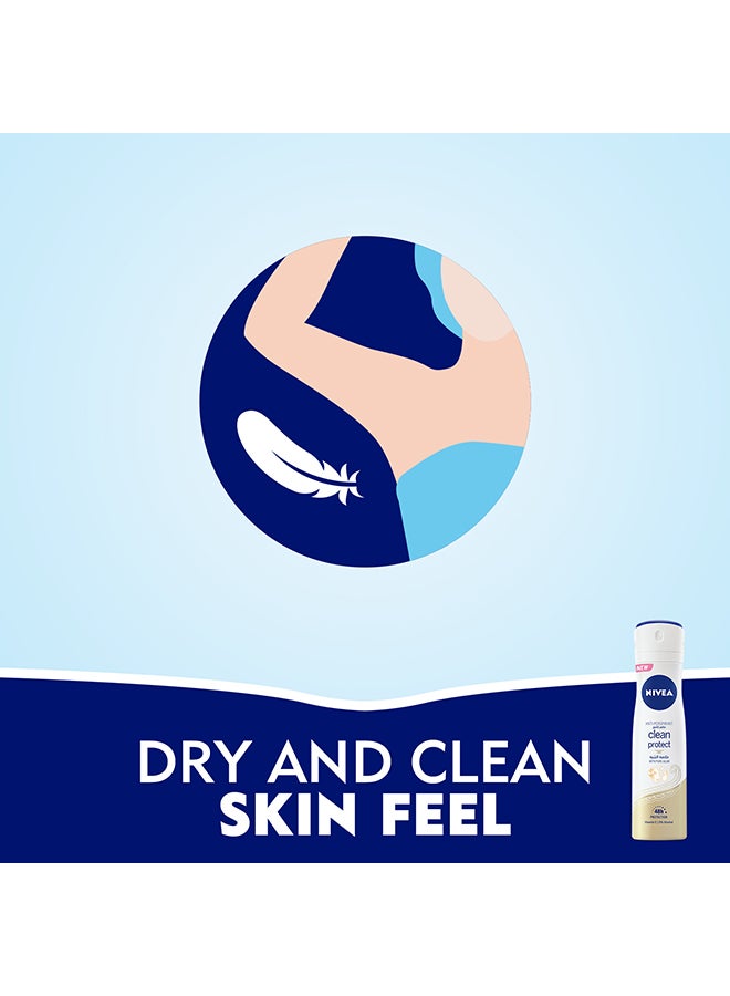 Nivea Clean Protect With Pure Alum Antiperspirant For Women Spray 200ml - Image 4