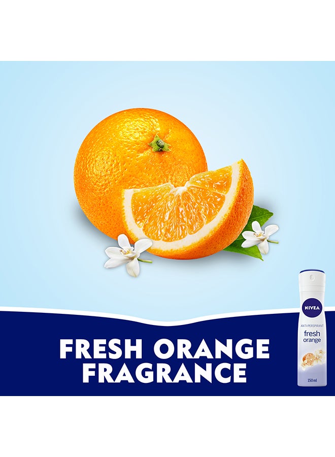 Nivea - Fresh Orange, Antiperspirant for Women, Spray 150ml Multicolour 150ml - Image 1