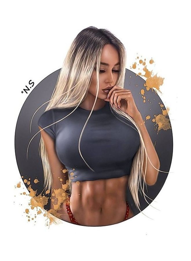 فاست برينت ملصق سيارة بطبعة مقاس 25 × 25 سم -  متعدد الألوان