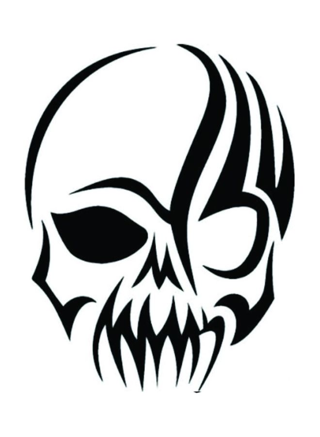 فاست برينت E260 Face Mask Car Sticker 15X15 cm Black/White