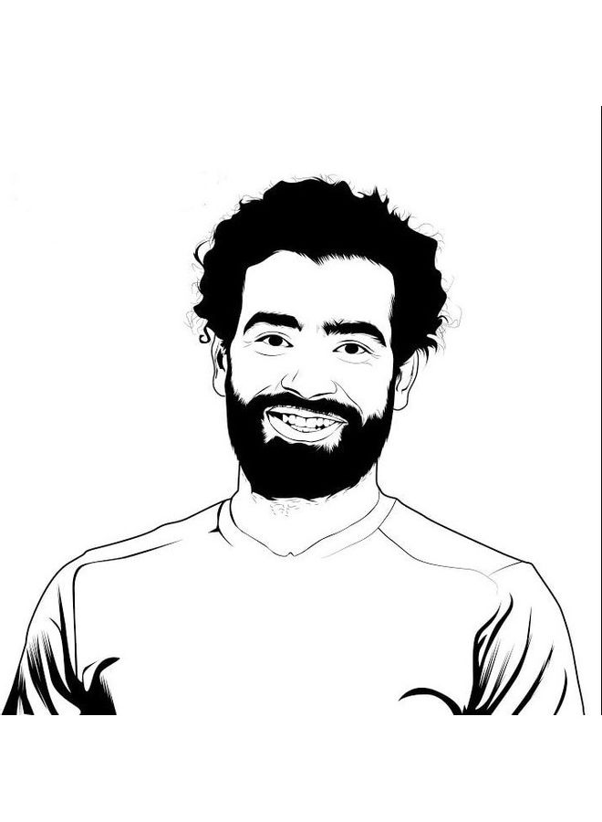 Fast Print Mohamed Salah Printed Car Sticker 15 X 15 cm Black 