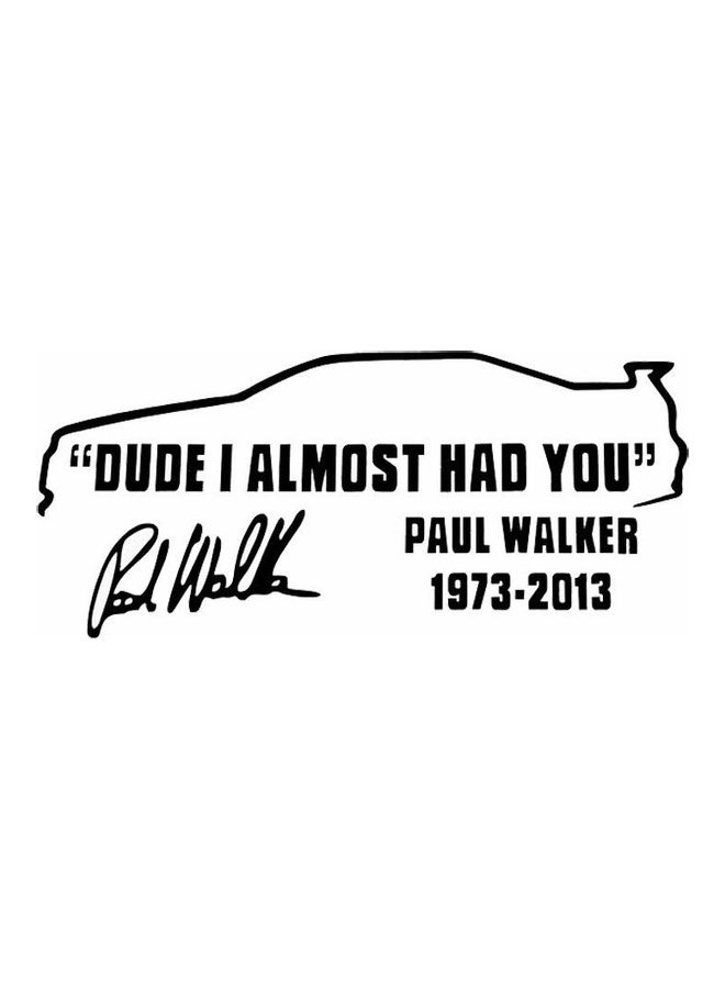 فاست برينت ملصق سيارة عاكس للضوء باللون الأسود/الأبيض مقاس 40X45 سم