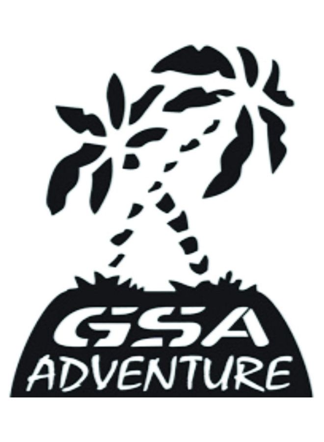 Fast Print - E279 Gsa Adventure Car Sticker 15X15 cm Black/White - Image 1
