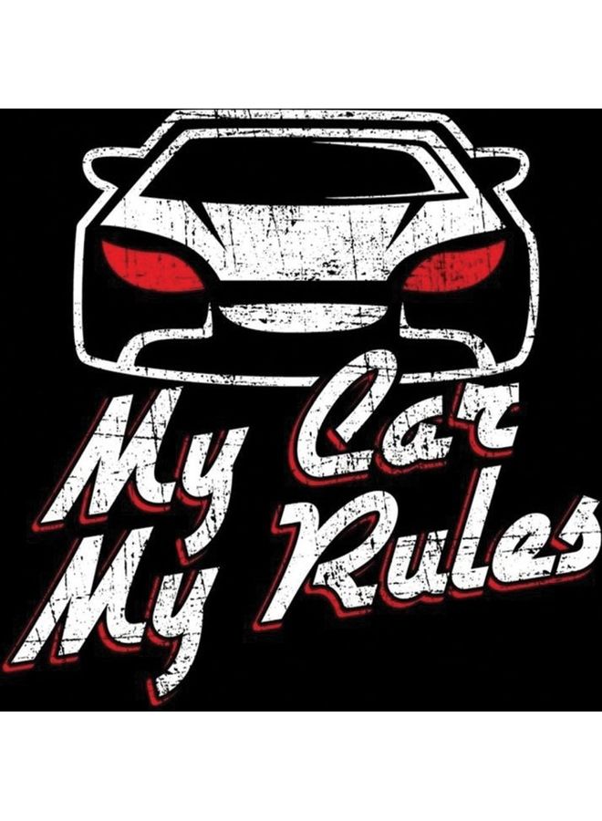 Fast Print E69 My Car My Rules Printed Car Sticker 15X15 cm Multicolor