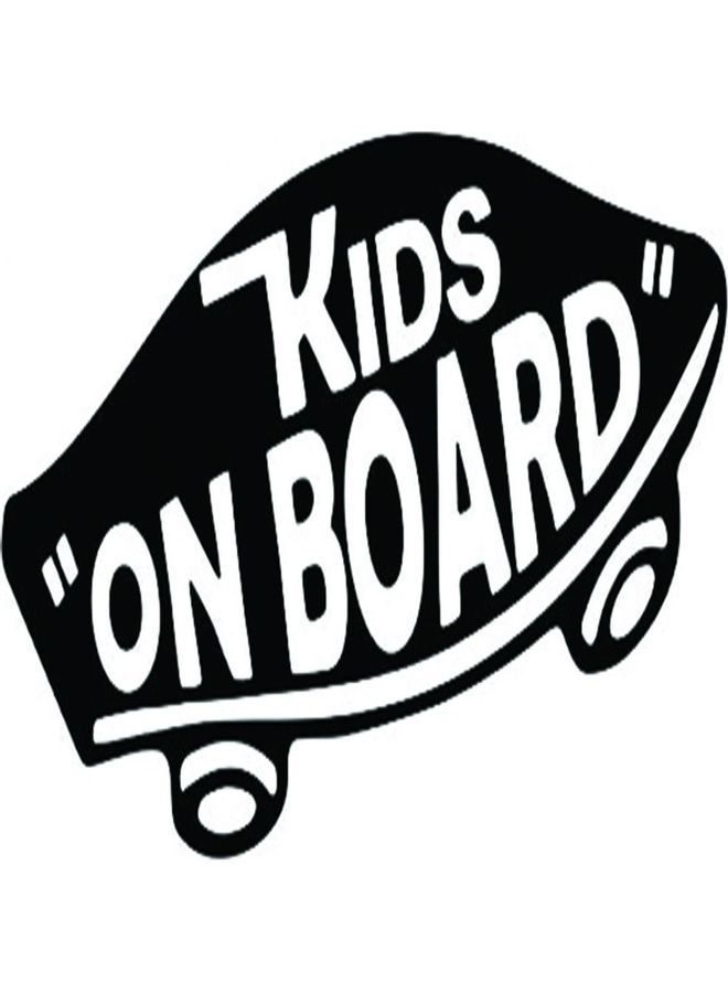 Fast Print E37 Kids On Board Car Sticker 15X15 cm Black/White