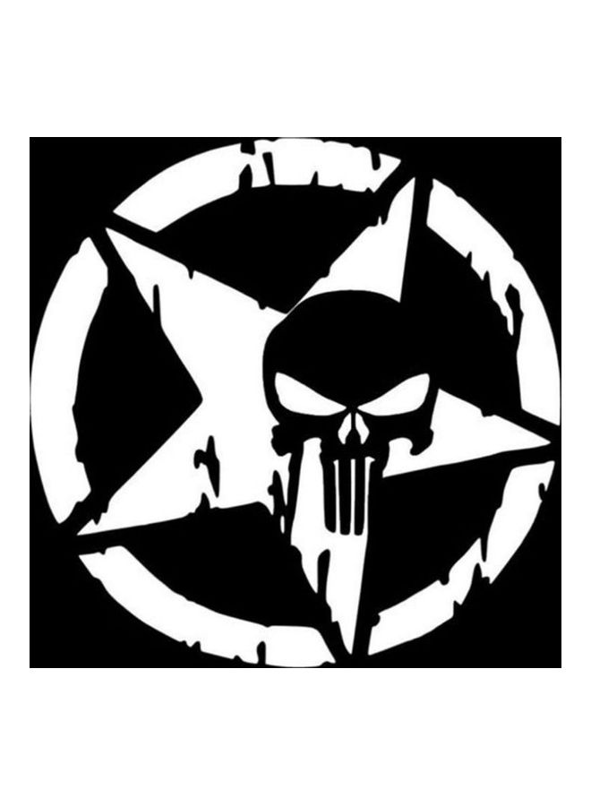 Fast Print Punisher Star Skull Sticker Truck Reflective Pentagram Vinyl Decal 13X13 cm  - Image 2