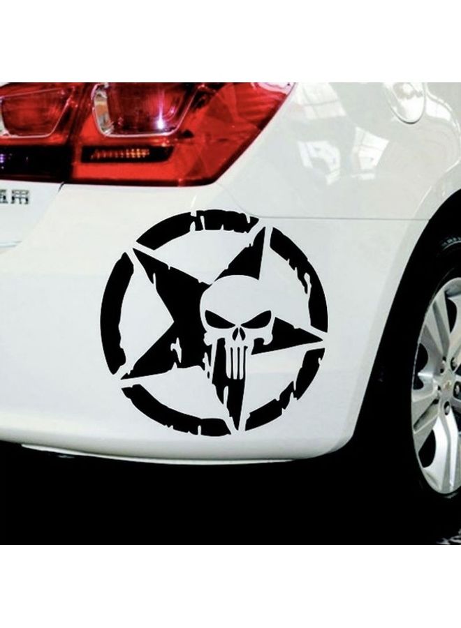 Fast Print Punisher Star Skull Sticker Truck Reflective Pentagram Vinyl Decal 13X13 cm  - Image 4