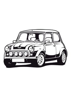 Mini Cooper Car Printed Vinyl  Sticker 15X15 cm Black