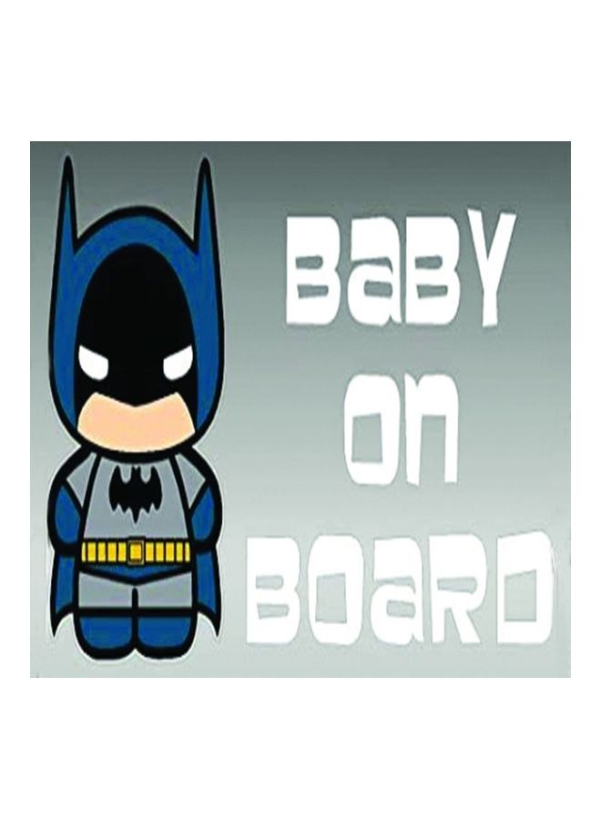 Fast Print Baby On Board Printed Car Sticker 15X15 cm Multicolour 