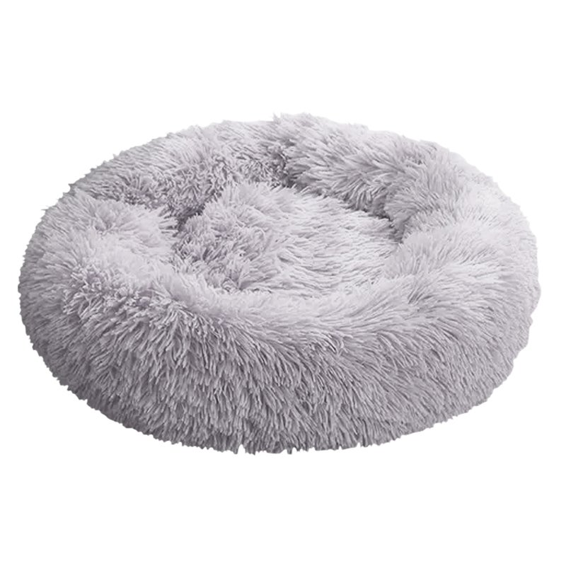 Fluffy Dog Wool Bed Soft Plush grey 80x2x60cm - Image 3