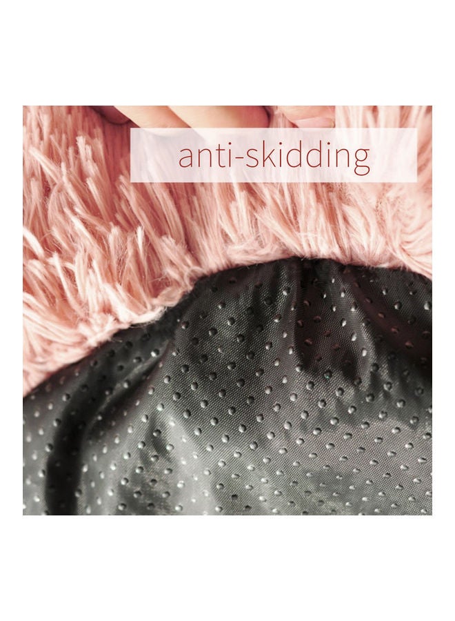 Fluffy Dog Wool Bed Soft Plush Round Nest Pillow Self-warming Snooze Sleeping Pets Cushion beige 80.00 x 2.00 x 60.00cm - Image 4