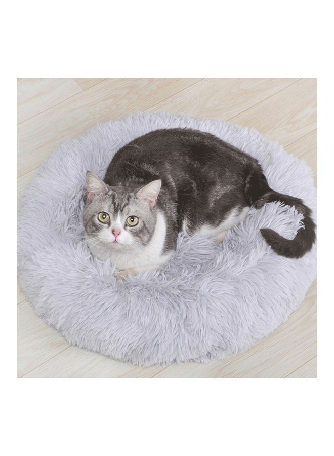 Fluffy Dog Wool Bed Soft Plush Round Nest Pillow Self-warming Snooze Sleeping Pets Cushion pink 60.00 x 1.00 x 40.00cm - Image 2