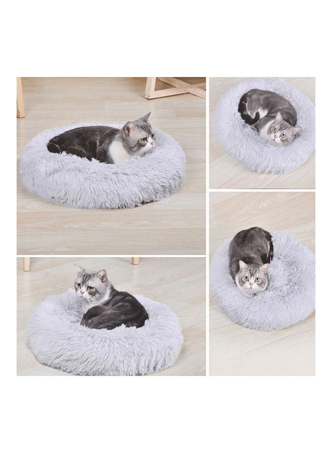 Fluffy Dog Wool Bed Soft Plush Round Nest Pillow Self-warming Snooze Sleeping Pets Cushion pink 60.00 x 1.00 x 40.00cm - Image 5