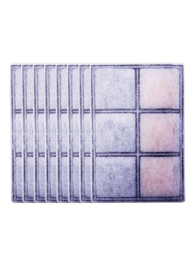 مجموعة فلاتر بديلة لنافورة الماء للقطط مكونة من 8 قطع متعدد الألوان 11.50 x 6.50 x  8.00سم - Image 1