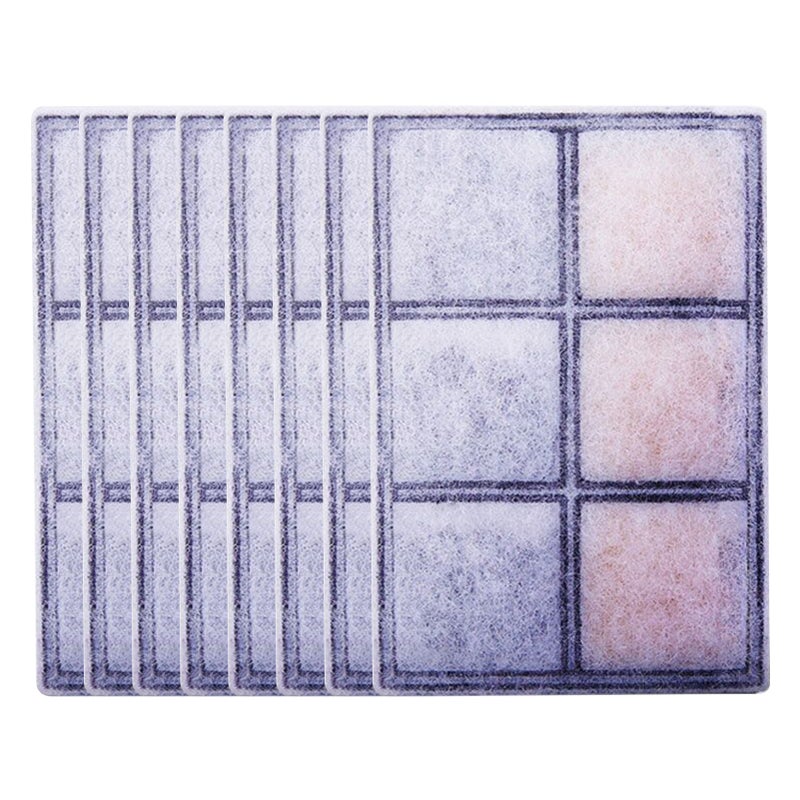 مجموعة فلاتر بديلة لنافورة الماء للقطط مكونة من 8 قطع متعدد الألوان 11.50 x 6.50 x  8.00سم - Image 3
